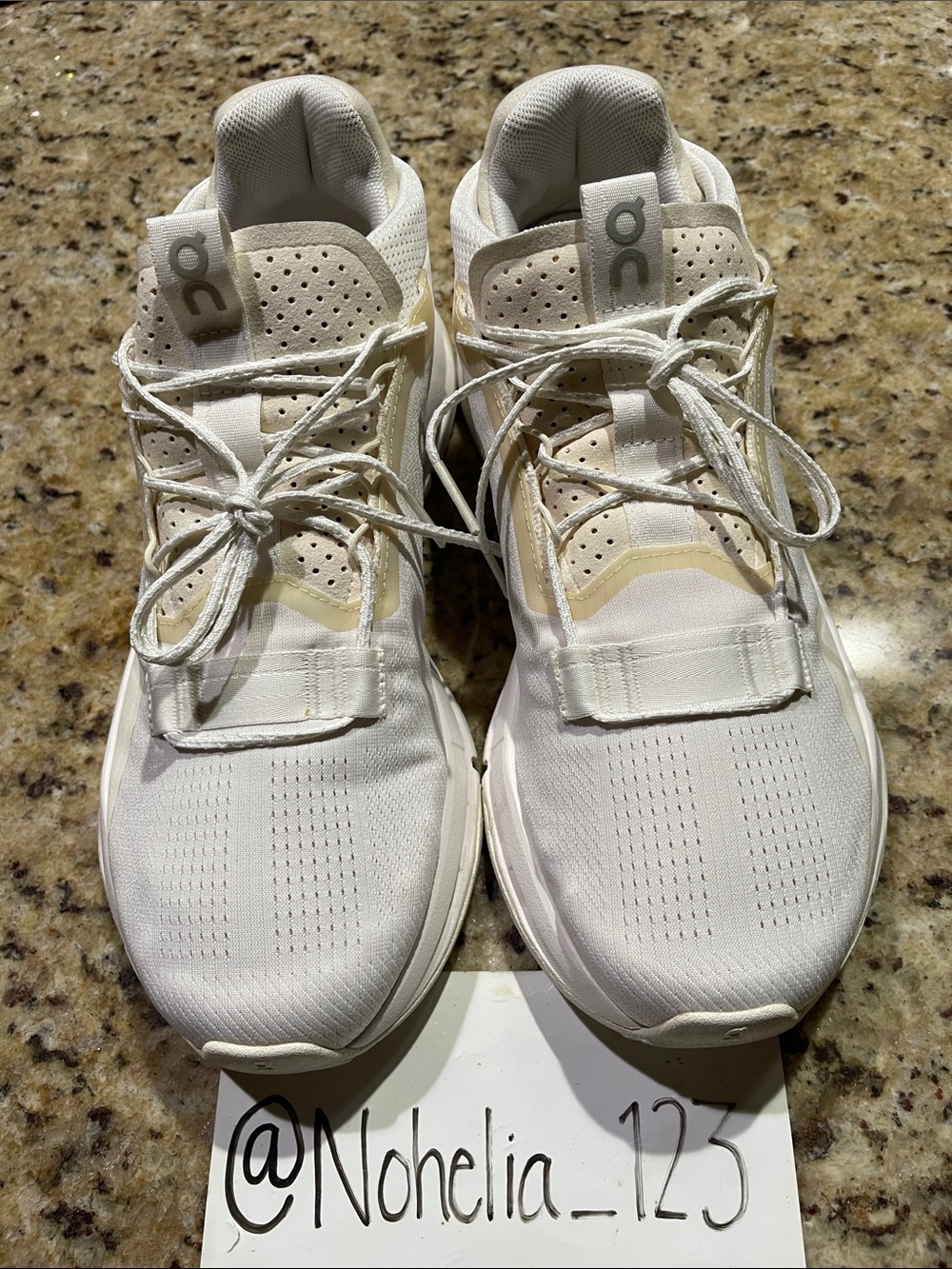 On Cloudnova 2 Lightweight White Sneakers with Cream Accents - Picture 1 of 11